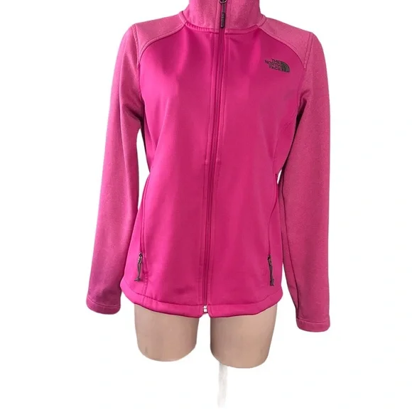 The North Face pink Windwall zip up jacket in Medium. Pockets. - Picture 4 of 15